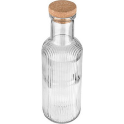 Estia Μπουκαλι Γυαλινο 1000ml Αναγλυφο Με Φελλο Διαφανο 00-21887