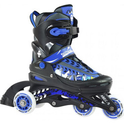 Outrace Funny Quad Αυξομειούμενα Rollers Παιδικά Μαύρα Μπλε PW-117J