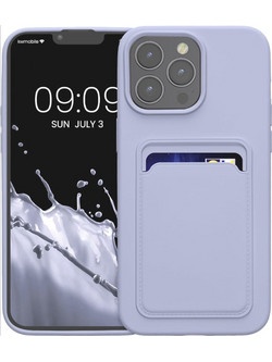 Θήκη Apple iPhone 15 Pro Max - KWmobile Σιλικόνης με Υποδοχή για Κάρτα - Lavender (62020.108)