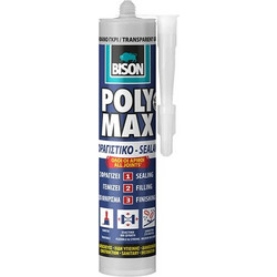 BISON - Poly Max Sealant Σφραγιστική Σιλικόνη Διάφανο Γκρι 280ml (7002098)