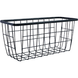 Μεταλλικό Καλάθι Αποθήκευσης 29x12x14cm Άσπρο ή Μαύρο