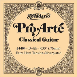 D'Addario J4404 Χορδή Κλασικής Κιθάρας D Silver Plated Copper 30" Extra Hard Tension