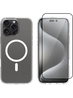 Redshield iPhone 16 Pro Max Acrylic with MagSafe & Glass Black Σετ - Θήκη Κινητου & Προστατευτικό Οθόνης