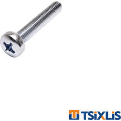Βίδα Ψωμάκι με Σταυρό Γαλβανιζέ F.F. GROUP - 4mm (DIN7985)