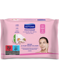 Septona Daily Clean Ορχιδέα & Χαβιάρι Μαντηλάκια Ντεμακιγιάζ 20τμχ