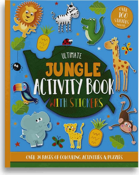 Τετράδιο Ζωγραφικής A4 Ultimate Jungle Activity Book Με Αυτοκόλλητα Eurowrap