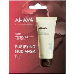 Ahava Time To Clear Purifying Mud Κρεμώδης Μάσκα Προσώπου για Καθαρισμό με Άργιλο 8ml