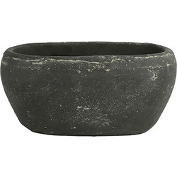 Mastershop Κασπώ Οβάλ Κεραμικό Μαύρο 28x16x13cm