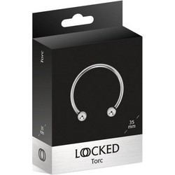 Locked Torc 35mm Δαχτυλίδι Πέους Μεταλλικό 3.5cm Ασημί