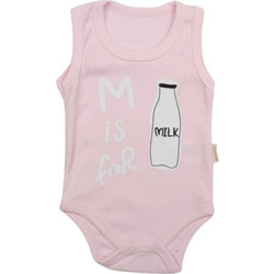 Κορμάκι Βρεφικό Αμάνικο M Is For Milk D9009 - ΡΟΖ