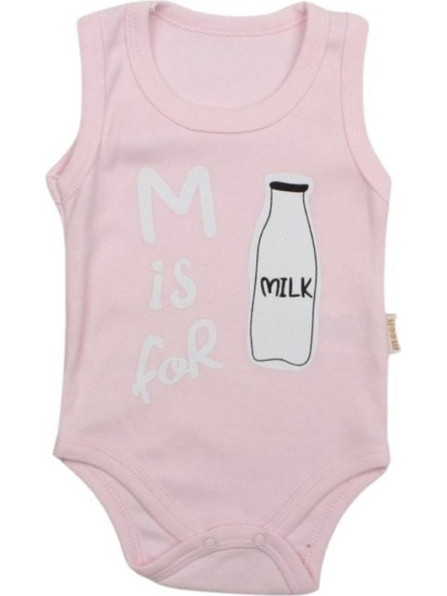 Κορμάκι Βρεφικό Αμάνικο M Is For Milk D9009 - ΡΟΖ