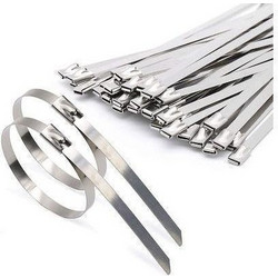 Μεταλλικά Δεματικά Καλωδίων 300x4.6mm Ασημί 50τμχ