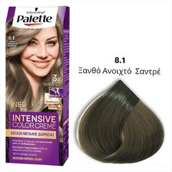 Schwarzkopf Palette Intensive Color Creme 8.1 Ξανθό Ανοιχτό Σαντρέ Μόνιμη Βαφή Μαλλιών 50ml