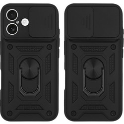 Sonique Ring Armor CamPro Θήκη iPhone 16 Plus Black