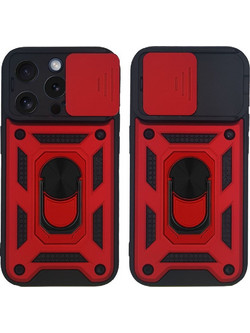 Sonique Ring Armor CamPro Θήκη iPhone 15 Pro Red
