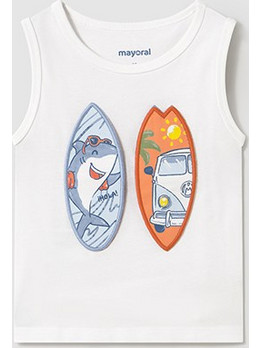 MAYORAL ΜΠΛΟΥΖΑ ΔΙΑΔΡΑΣΤΙΚΗ SUMMER ΛΕΥΚΗ 0M-4Y