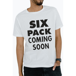 Ανδρική Μπλούζα Six Pack Coming Soon MTT018-Λευκό