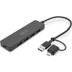 Digitus DA-70235 USB Hub 3.0 USB-A με 5 Θύρες USB-A & Εξωτερική Παροχή Ρεύματος
