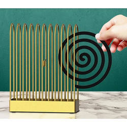 Βάση Μεταλλική για Φιδάκι Σπιράλ 13x4.5x17cm Χρυσό