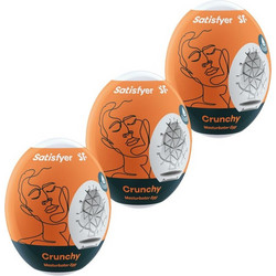 Satisfyer Crunchy Pocket Egg Αυνανιστήρι 3τμχ