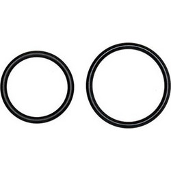 Rimba Bondage Play Rubber Cock Ring 30-35mm Σετ Ελαστικά Δαχτυλίδια Πέους 3.5cm Μαύρα 2τμχ