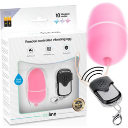 Online Remote Control Vibrating Egg Medium Δονητής Egg για Ζευγάρια με Τηλεχειριστήριο Ροζ