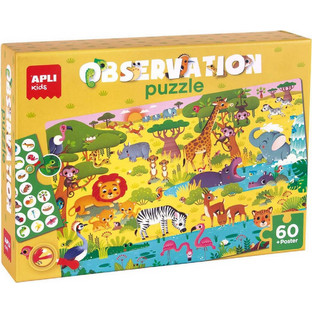 Παιδικό Puzzle APLI Observation Savannah 60 Κομμάτια