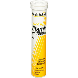Health Aid Vitamin C 1000mg Lemon 20 Αναβράζοντα Δισκία