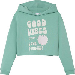 Name It Παιδικό Crop Top Μακρυμάνικο με Κουκούλα Βεραμάν 13232815