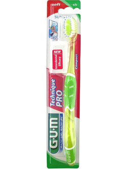 Gum Technique Pro Compact 525 Soft Οδοντόβουρτσα Πράσινη