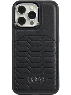 Audi Synthetic Leather case with MagSafe for iPhone 15 Pro - black