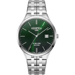 Roamer Slim-Line Ανδρικό Ρολόι με Ασημί Μεταλλικό Μπρασελέ 512833-41-75-20