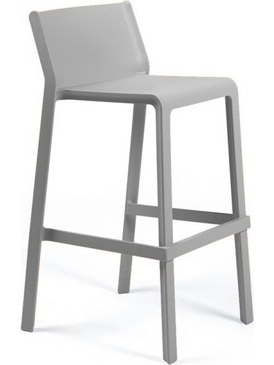 TRILL STOOL GRIGIO 40350.03.000 σκαμπό bar fiberglass polypropylene 47,5x50,5xH95,5(75)cm