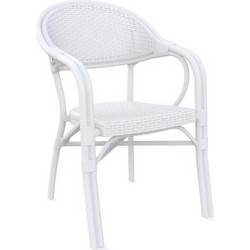 Avant Garde Nirvana Καρέκλα Κήπου Rattan Λευκή