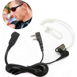 Ακουστικά Σιλικόνης Handsfree 2pin Ασύρματου με Μικρόφωνο Πέτου & Πλήκτρο PTT για Baofeng UHF/VHF, PMR, TA-1702-LMD