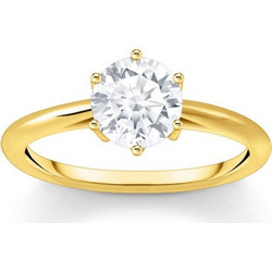 Thomas Sabo TR2474-414-14-54 Gold-plated Ring with white Stone in Brilliant-cut Ladies