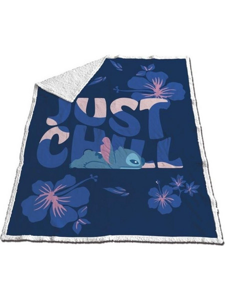 DISNEY - Stitch "Just Chill" - Sherpa Blanket 130x170cm
