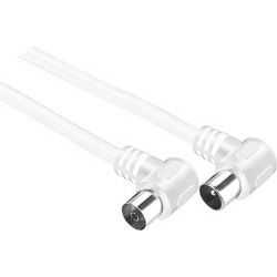 GoGen Καλώδιο Κεραίας Coax Male to Coax Female 5m White COAX500FM01