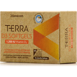 Genecom Terra D3 1200iu 60 Μαλακές Κάψουλες