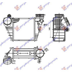 Ψυγειο INTER. 1.9TDI (18.3x18.9x8.5) Asz Audi A3 96-03 - 062006240