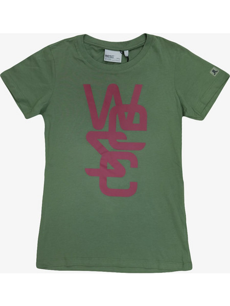 WESC Women Overlay T-Shirt - BAY LEAF - 114WE-00115-BAYLEAF