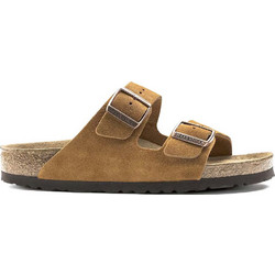 Birkenstock Arizona Γυναικεία Σανδάλια Suede Ανατομικά Καφέ 1009527