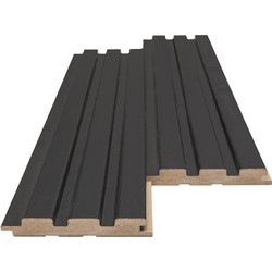 MDF PANEL ΜΕ 3D ΠΗΧΑΚΙΑ 507090 BEAT DL 16/119/2750mm BLACK LEAD NewPlan