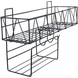 Μεταλλικο Ράφι Τοίχου 40.5x12x23cm Άσπρο ή Μαύρο