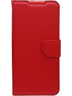 Book Case Leather Tpu Για Moto G55 σε Κόκκινο Flip Wallet Δερματίνη