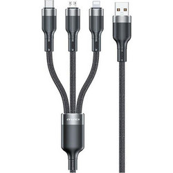 Καλώδιο 3 Σε 1 USB Σε Micro Usb/Lightning/Type-c 1.2m Awei CL-975
