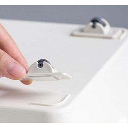 Ροδάκια Αυτοκόλλητα Πλαστικά Λευκά 4.7x2.4cm - 4 τμχ