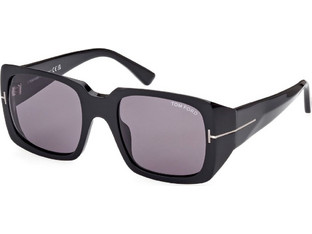 Tom Ford FT1035N 01A Γυναικεία Γυαλιά Ηλίου Τετράγωνα Κοκάλινα Μαύρα με Μαύρο Φακό