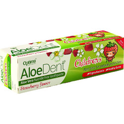 Optima AloeDent Children's Strawberry Παιδική Οδοντόκρεμα για Λεύκανση & Προστασία Ούλων Χωρίς Φθόριο 50ml