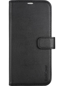 RadiCover - Radiation Protection Wallet Vegan Leather iPhone 14 PLUS Flipcover Black
